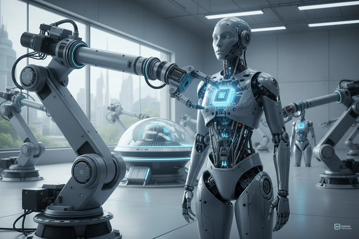 Professional image illustrating Top Trends in AI Robotics for 2026