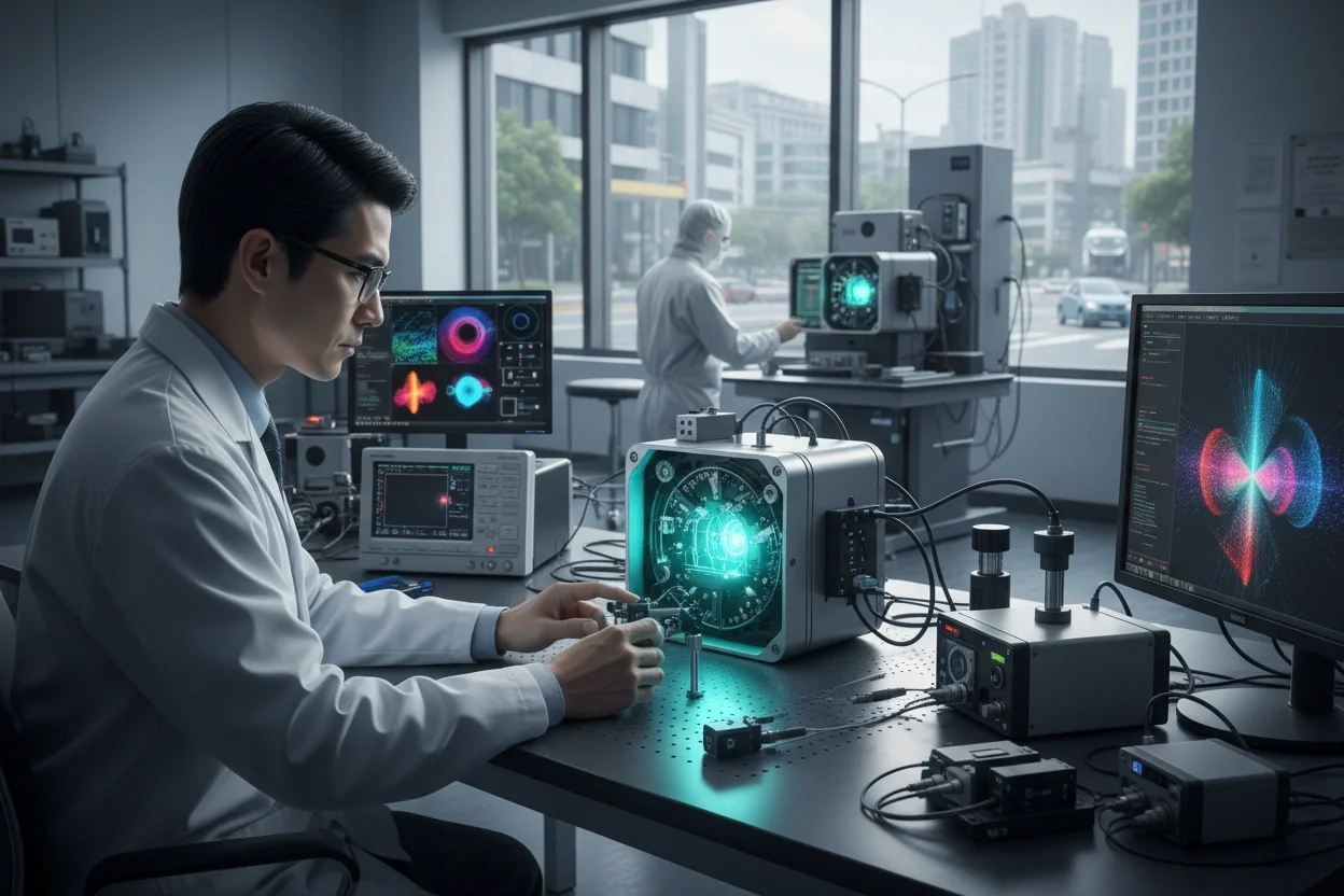 Professional image illustrating Applications of Quantum Sensors