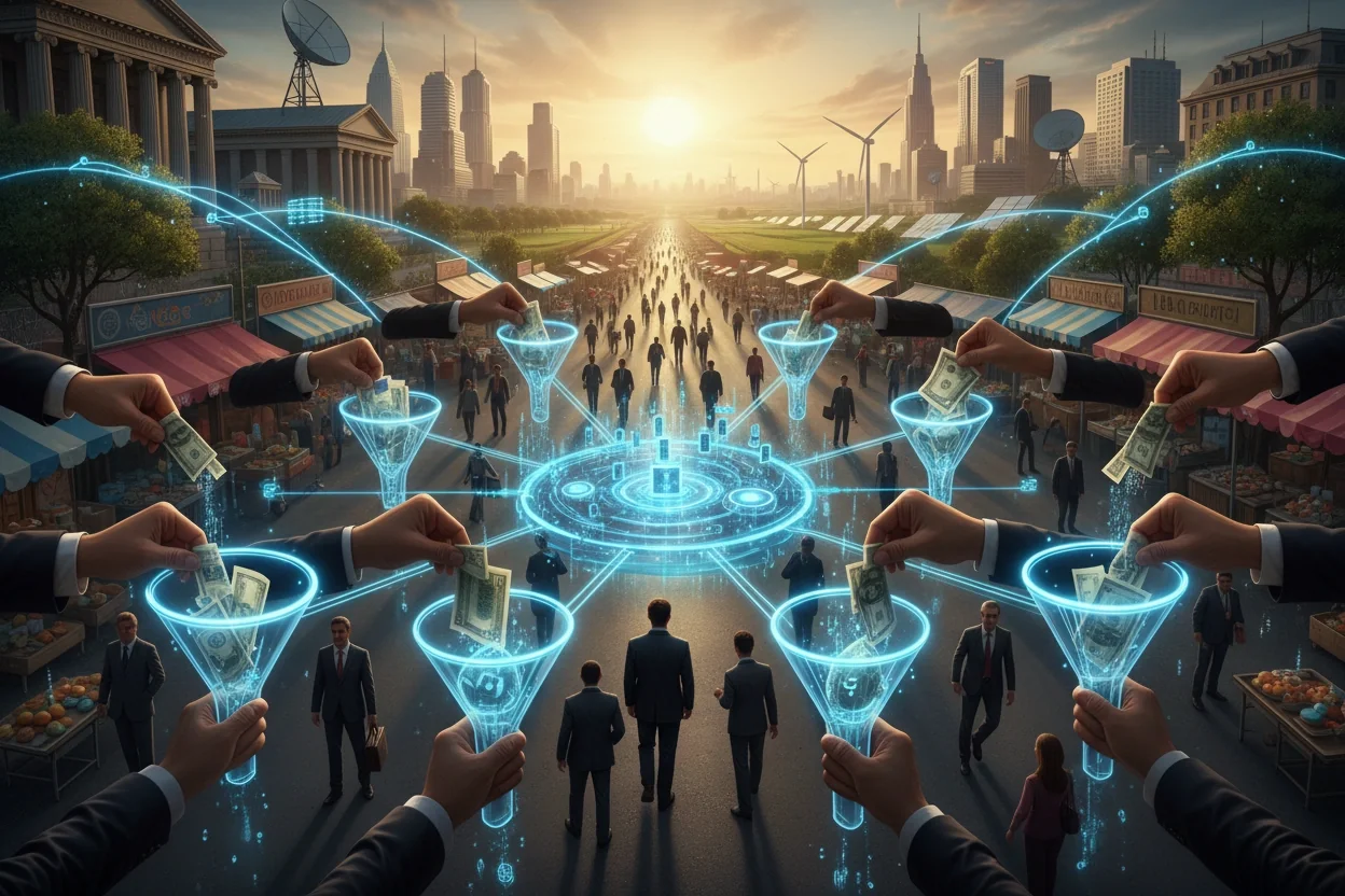 Professional image illustrating The Dynamics of Capital Flow in DeFi