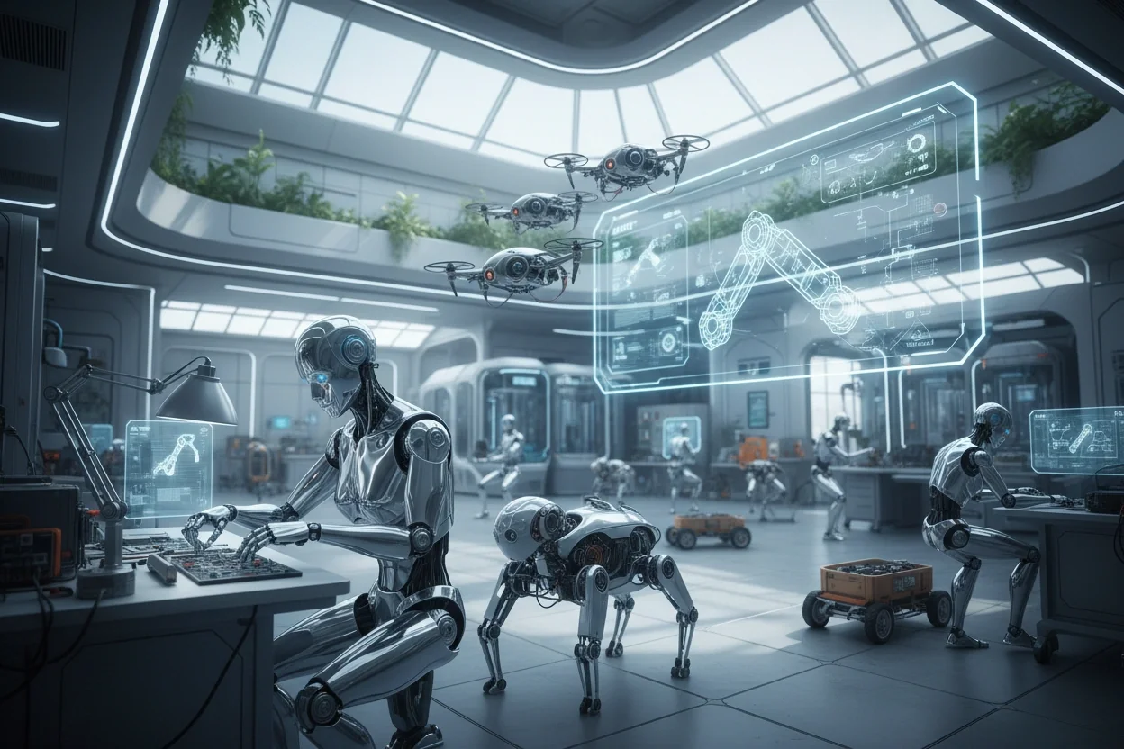 Professional image illustrating Top Trends in AI Robotics for 2026