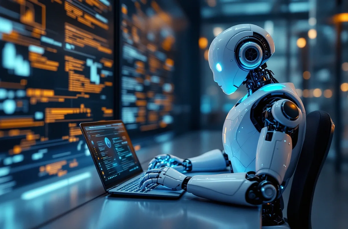 Professional image illustrating The Role of Human-Robot Interaction in Digital Transformation