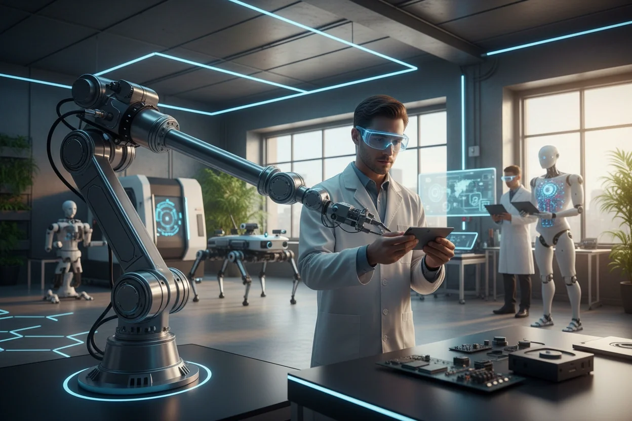 Professional image illustrating Top Trends in AI Robotics for 2026