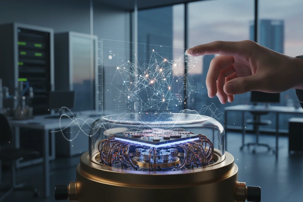 Professional image illustrating The Role of Quantum Technology in Advancing AI Capabilities