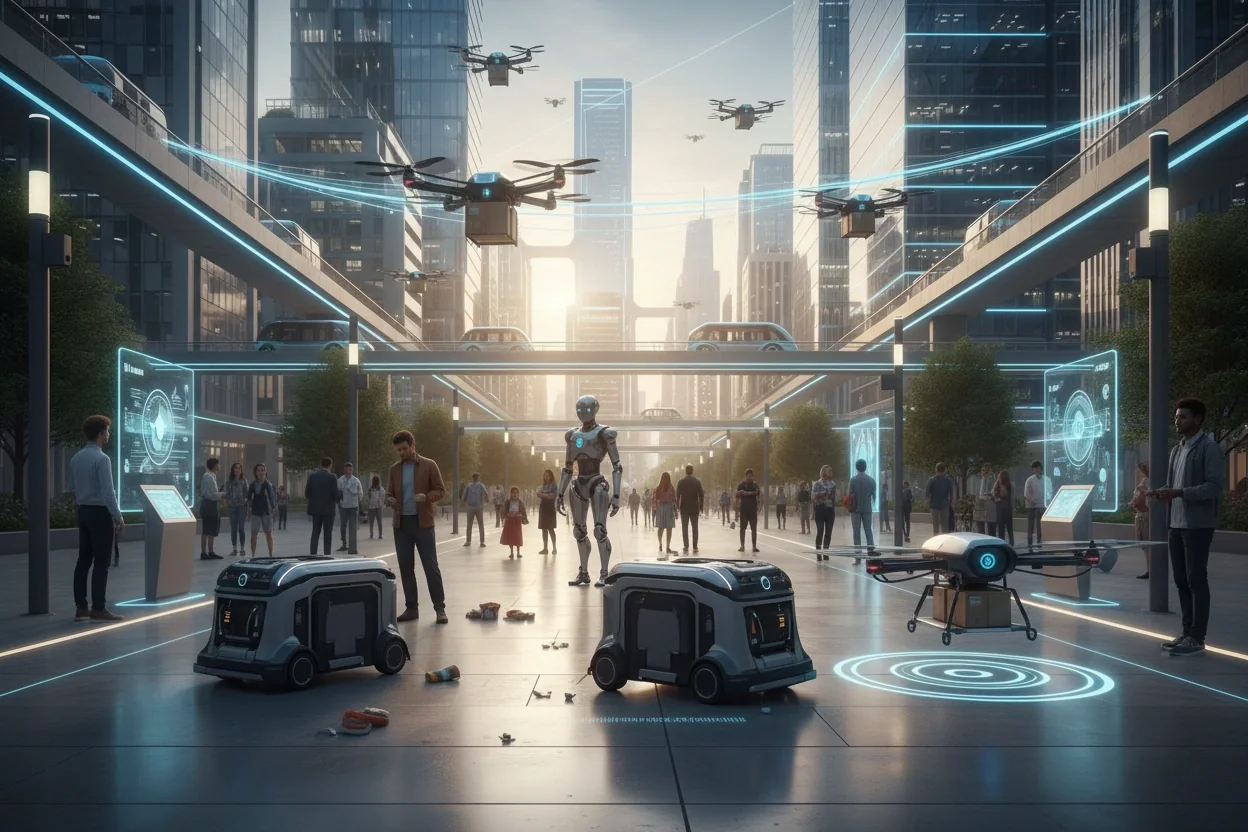 Professional image illustrating Actionable Insights for Implementing AI Robotics in Smart Cities