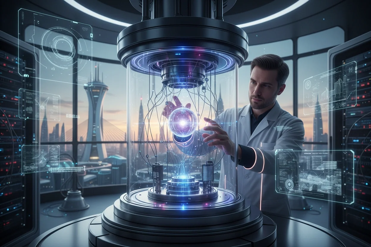 Professional image illustrating Exploring Quantum Encryption: Safeguarding Our Digital Future