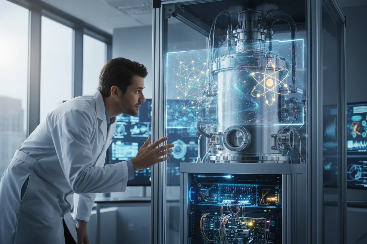Professional image illustrating Quantum Applications in AI and Machine Learning