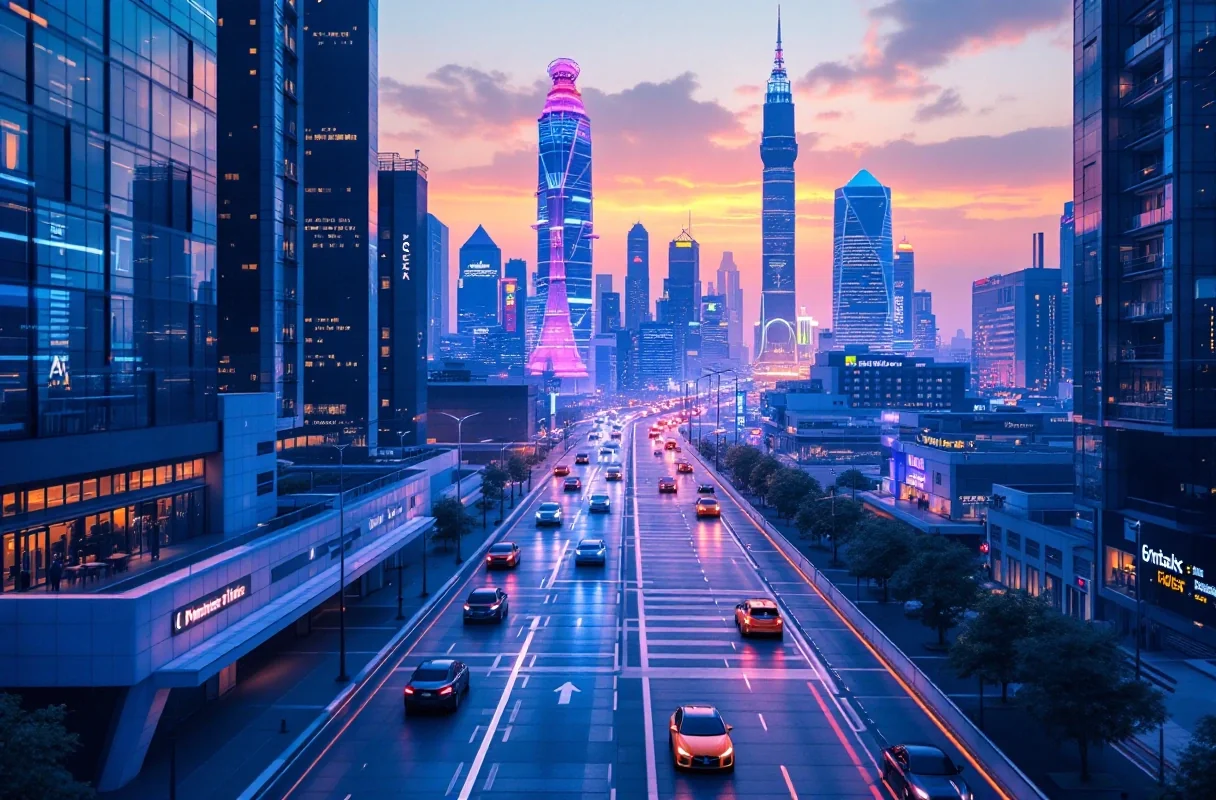 Professional image illustrating The Emergence of Smart Cities Through AI