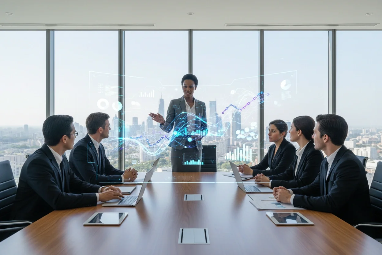 Professional image illustrating The Road Ahead: Implementing Quantum Technology in Business