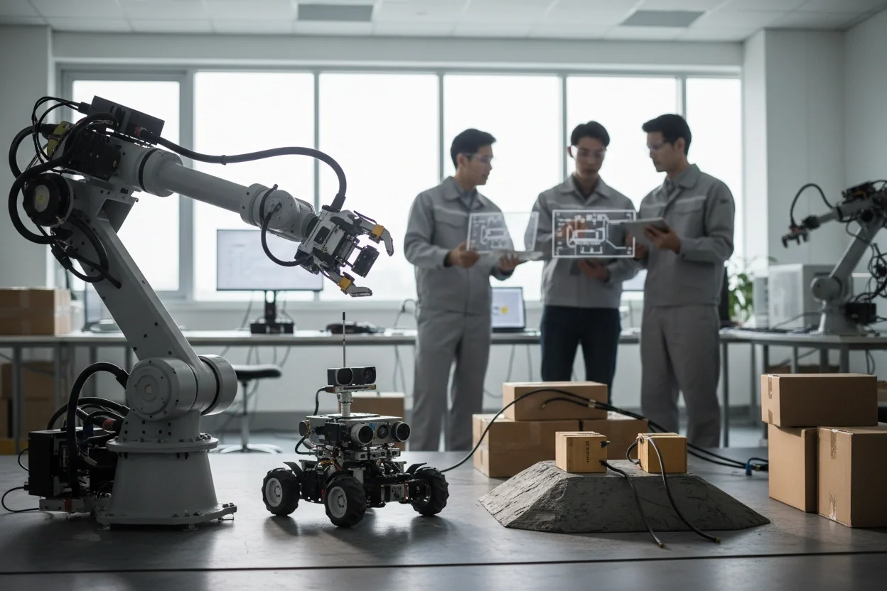 Professional image illustrating Common Misconceptions About AI Robotics Startups