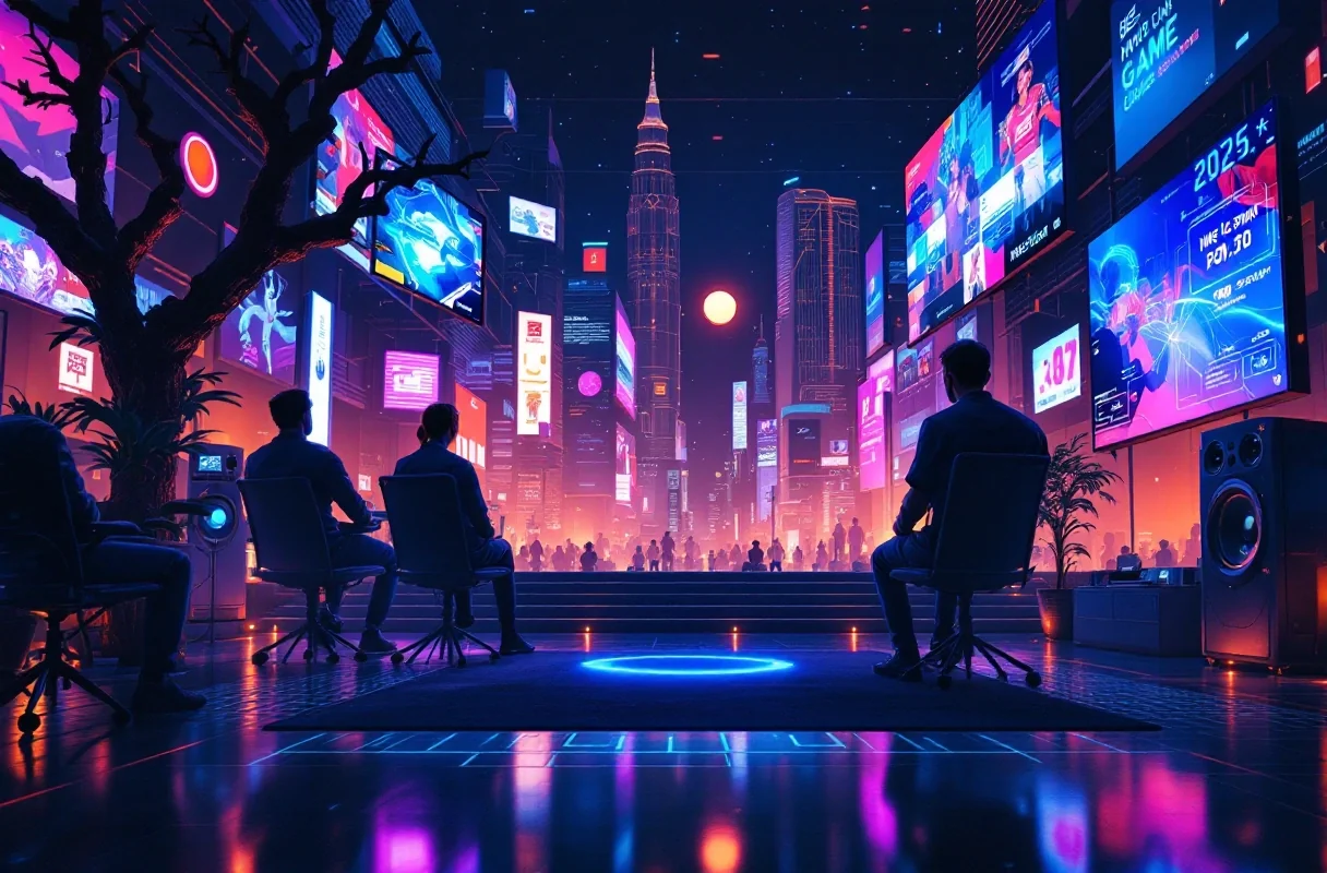 Professional image illustrating Trends Shaping the Future of Interactive Entertainment in 2025