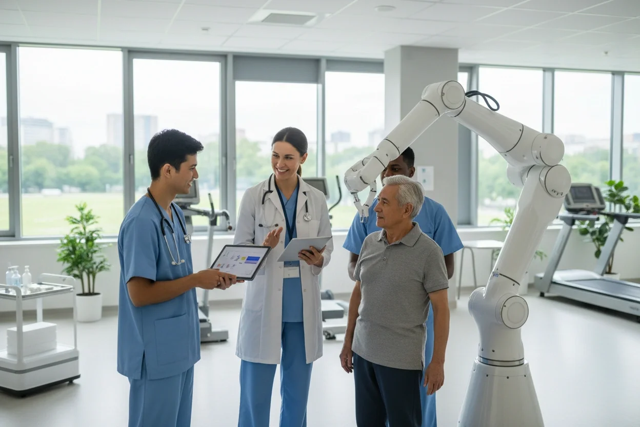 Professional image illustrating Common Misconceptions About AI Robotics in Healthcare