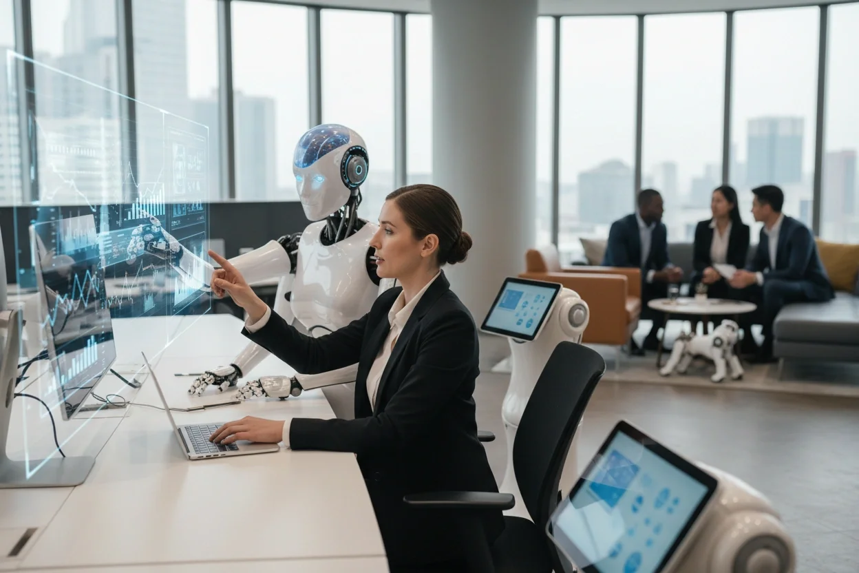 Professional image illustrating Common Misconceptions About AI Robotics in Finance