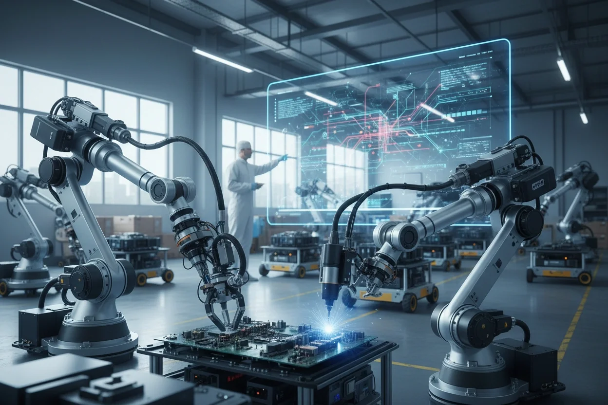 Professional image illustrating The Advantages of Integrating AI With Robotics