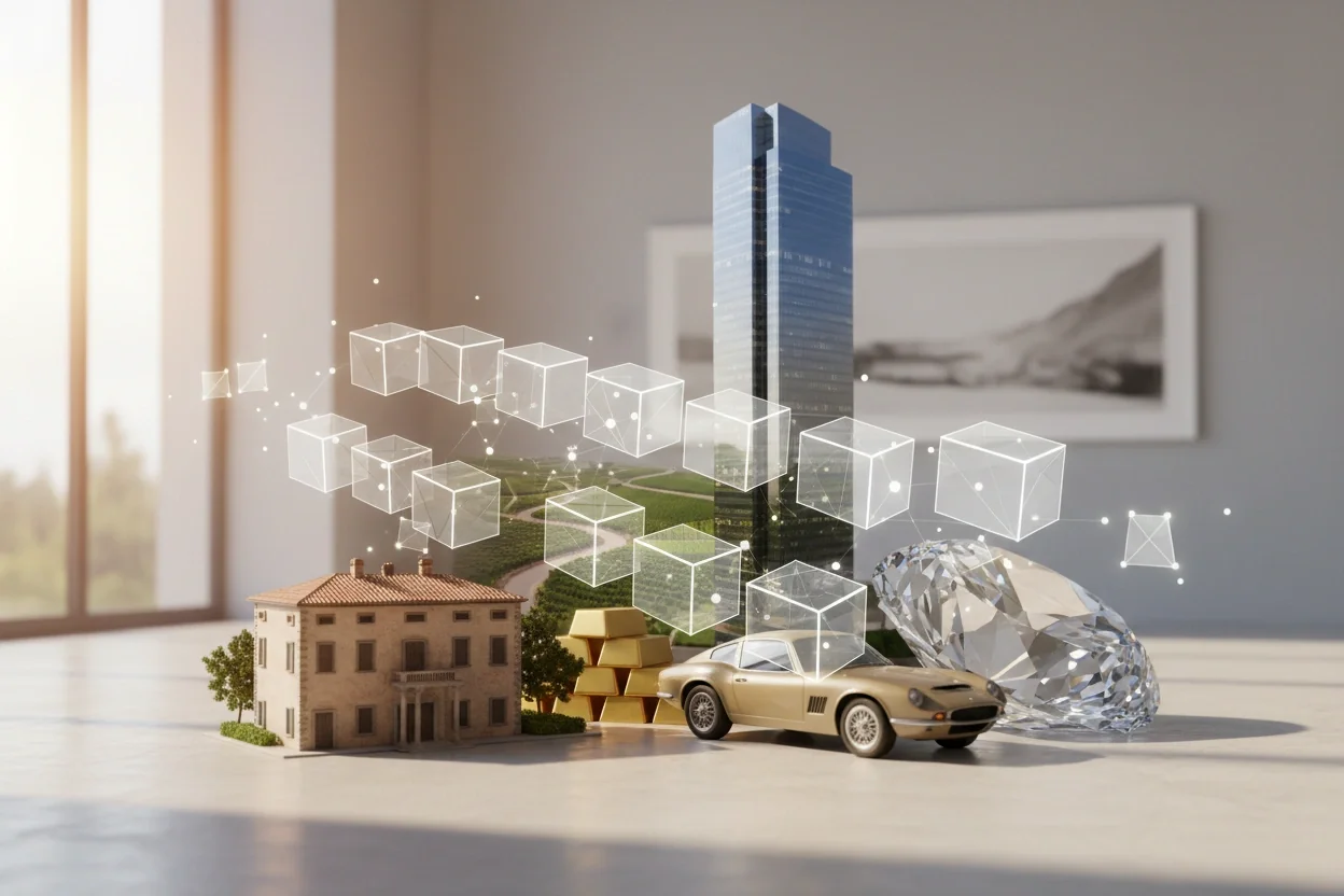 Professional image illustrating Top 5 Benefits of Tokenizing Real World Assets