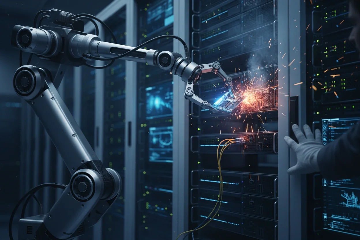 Professional image illustrating The Risks Associated with AI Robotics in Finance