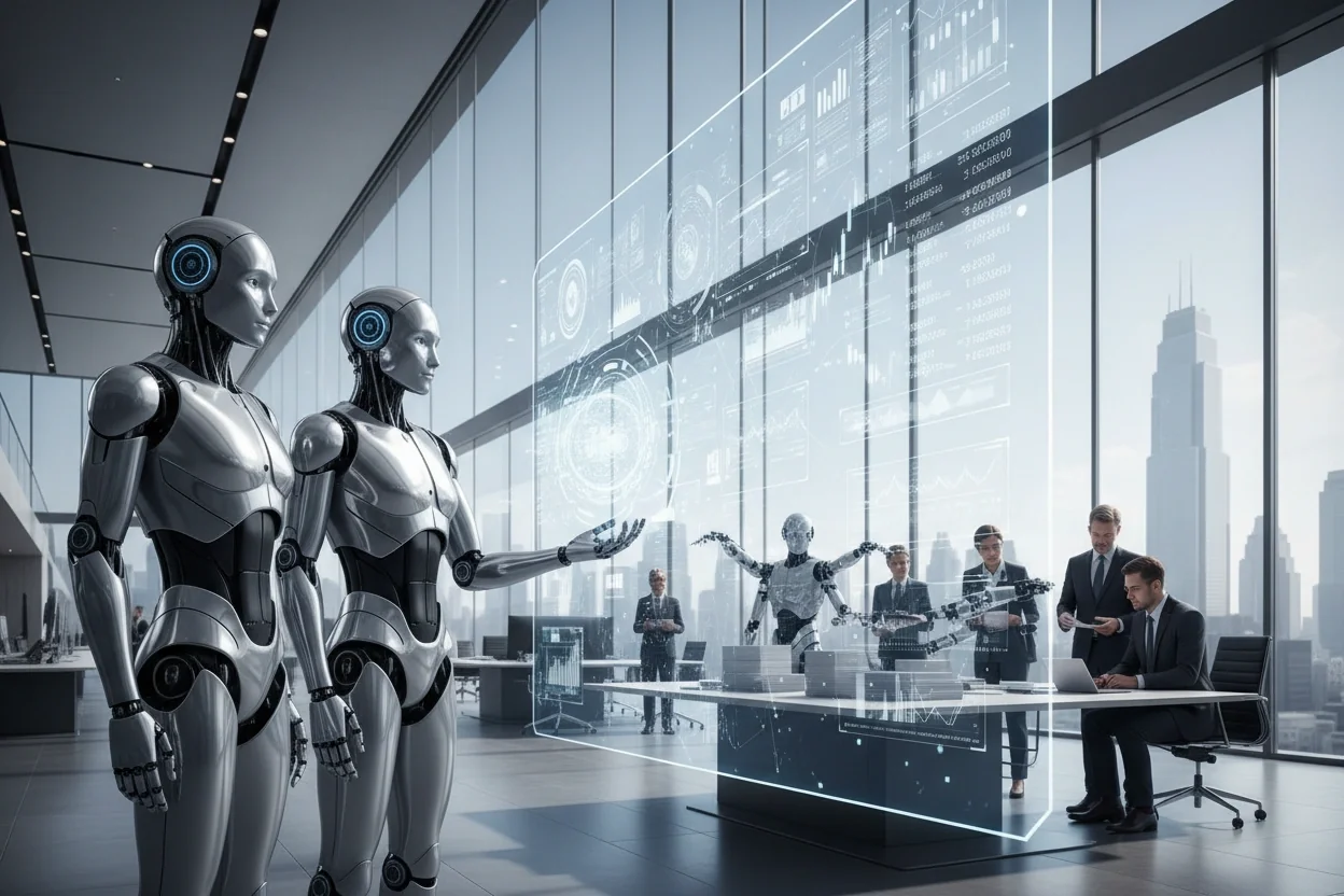Professional image illustrating The Role of AI Robotics in Finance