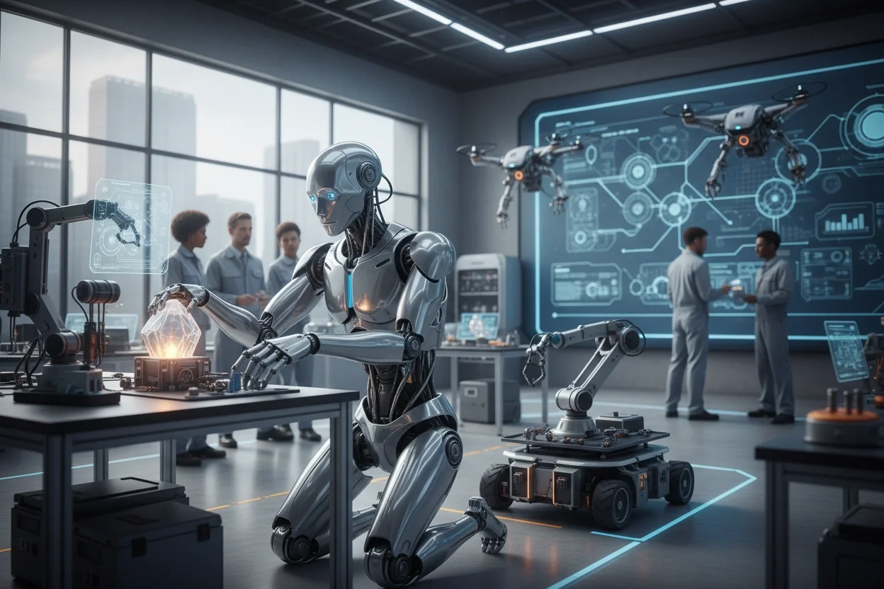Professional image illustrating Top Trends in AI Robotics for 2026