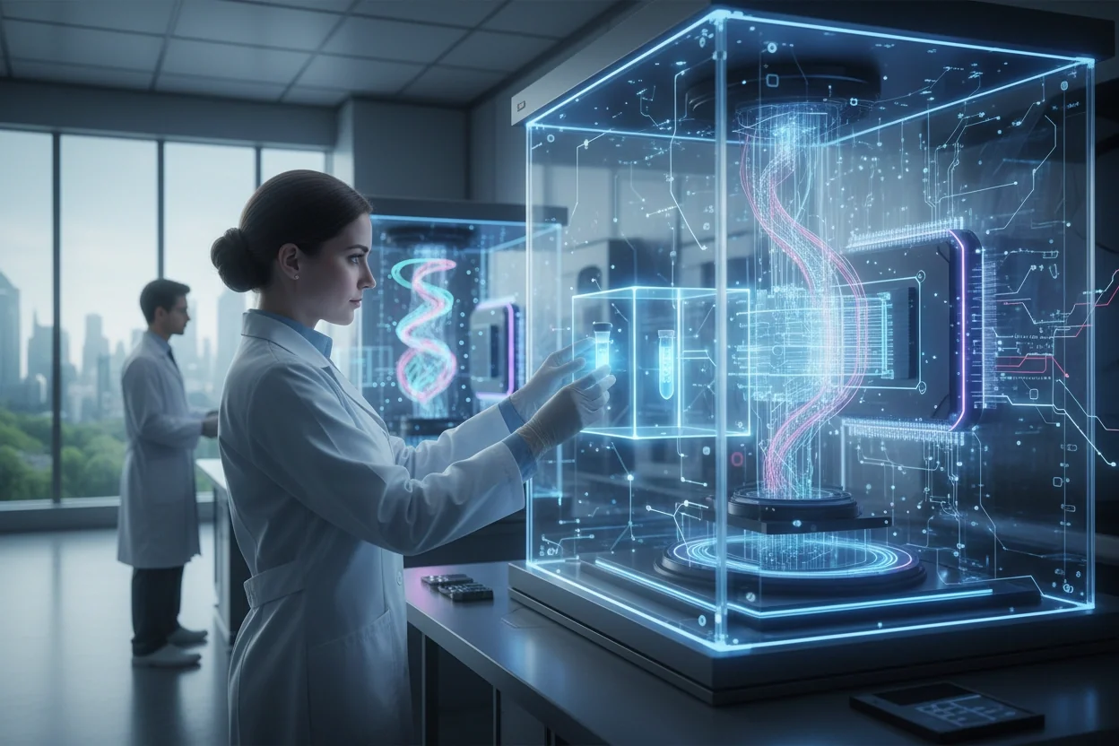 Professional image illustrating The Impact of Quantum Technology on Healthcare