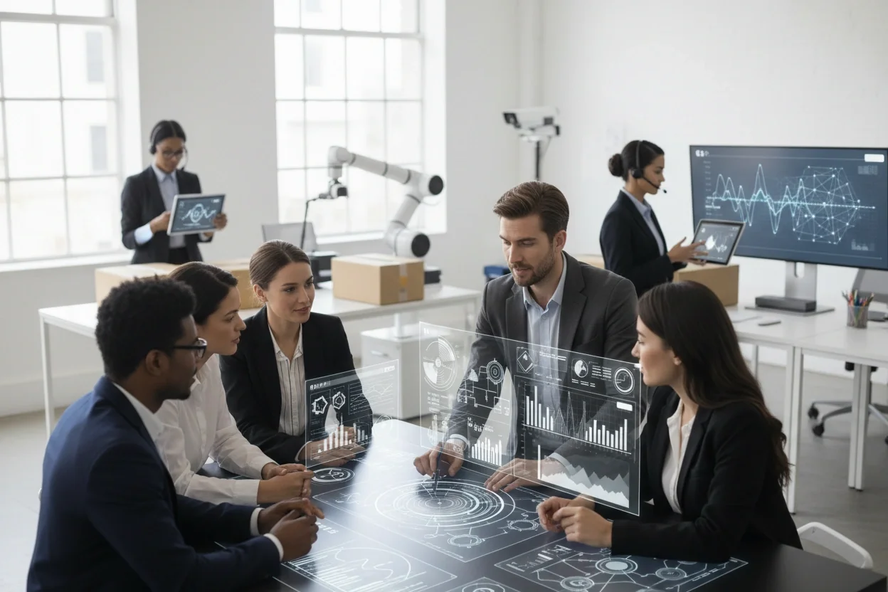 Professional image illustrating The Role of AI in Enhancing Business Efficiency
