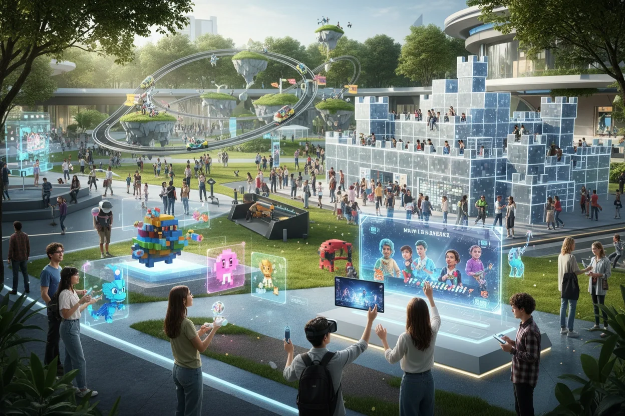 Professional image illustrating 3. The Sandbox: A Creative Playground for User-Generated Content