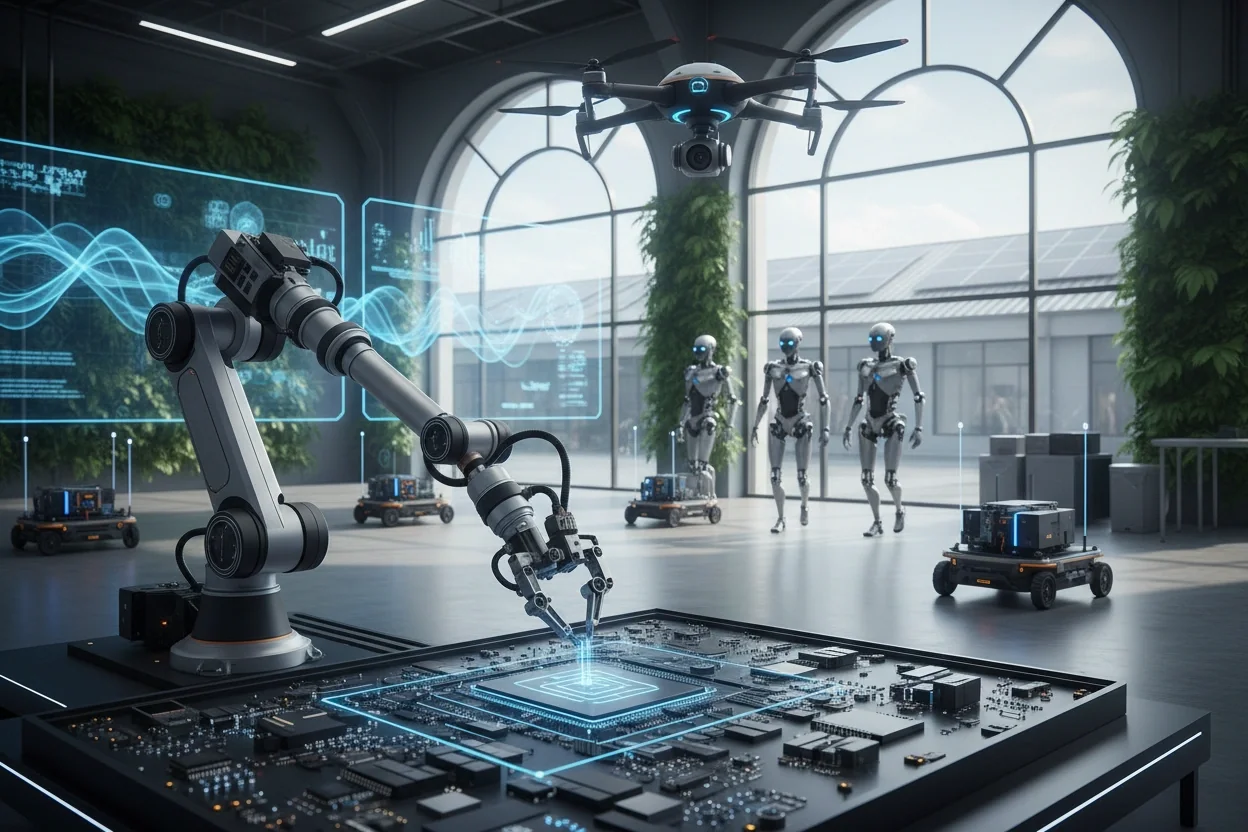 Professional image illustrating Top Trends in AI Robotics for 2026