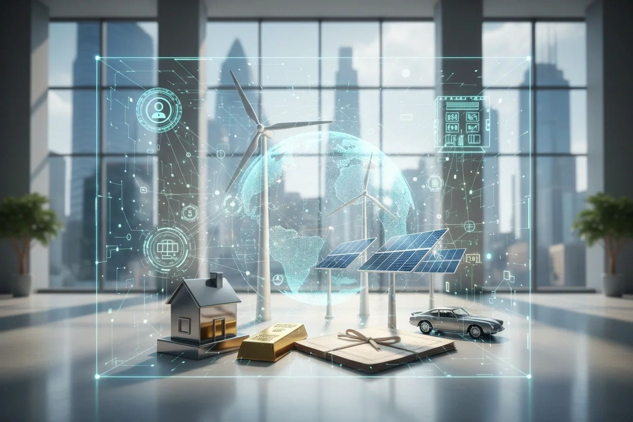 Professional image illustrating Top 5 Benefits of Tokenizing Real World Assets