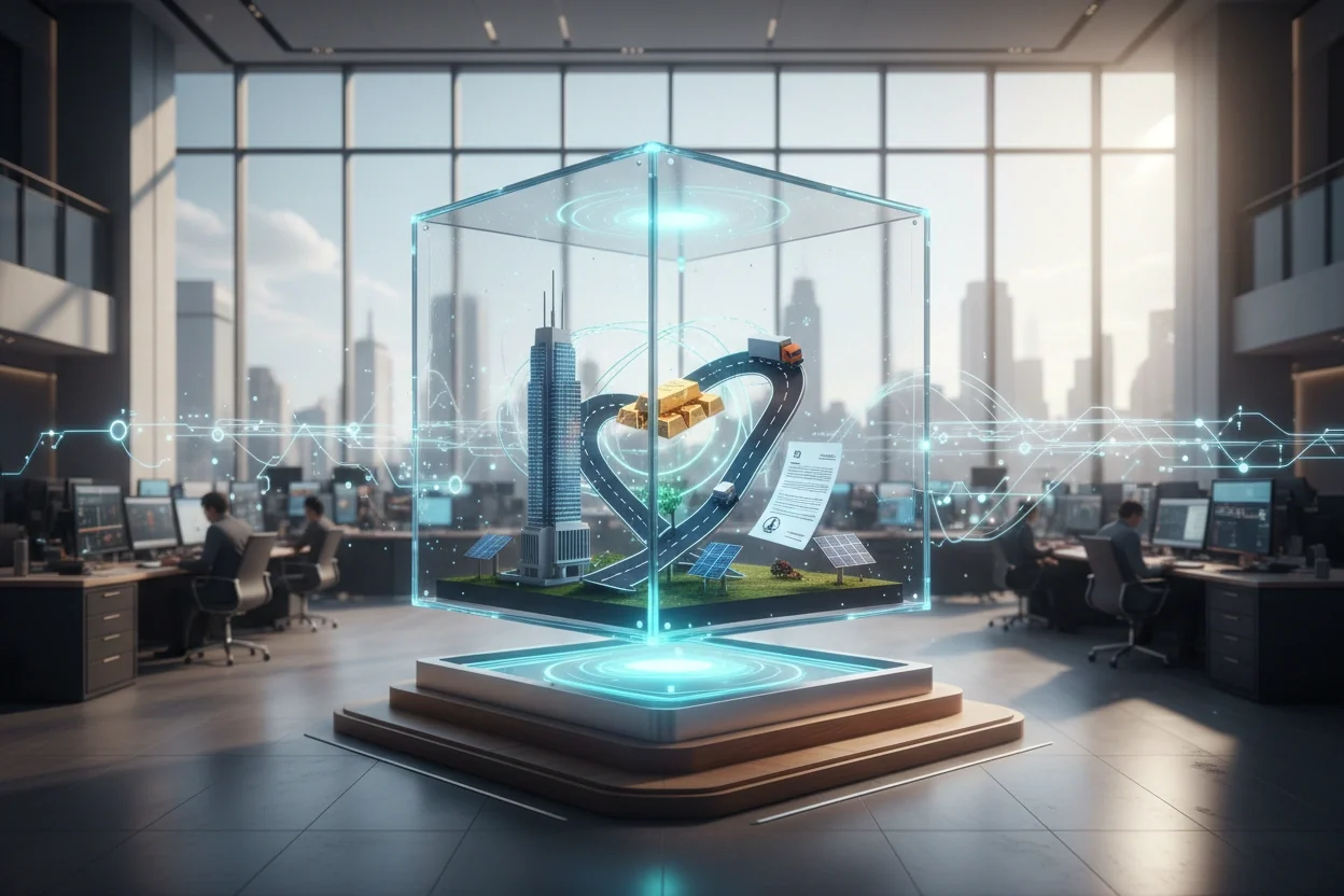 Professional image illustrating Top 5 Benefits of Tokenizing Real World Assets