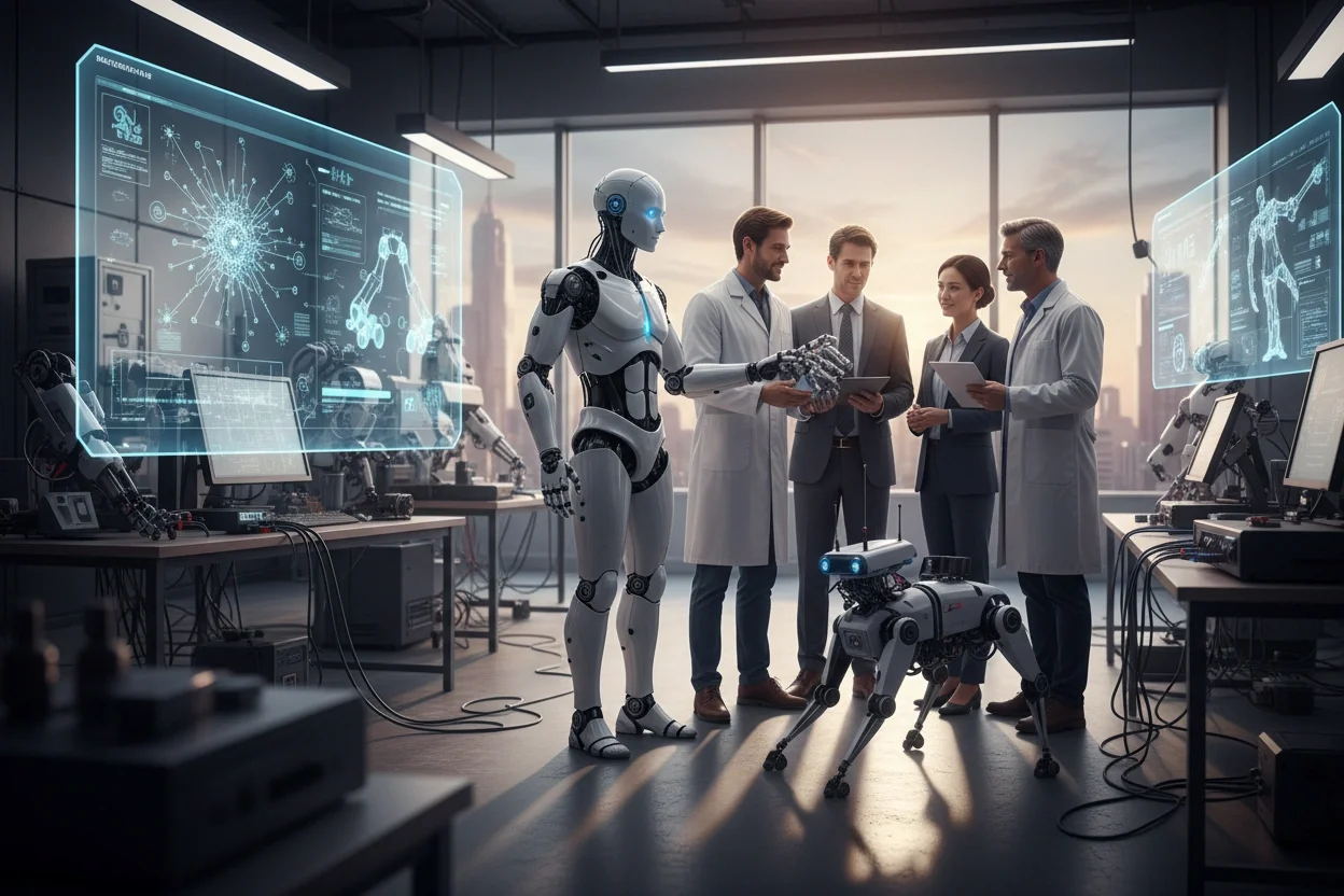 Professional image illustrating Understanding the Importance of Networking in AI Robotics